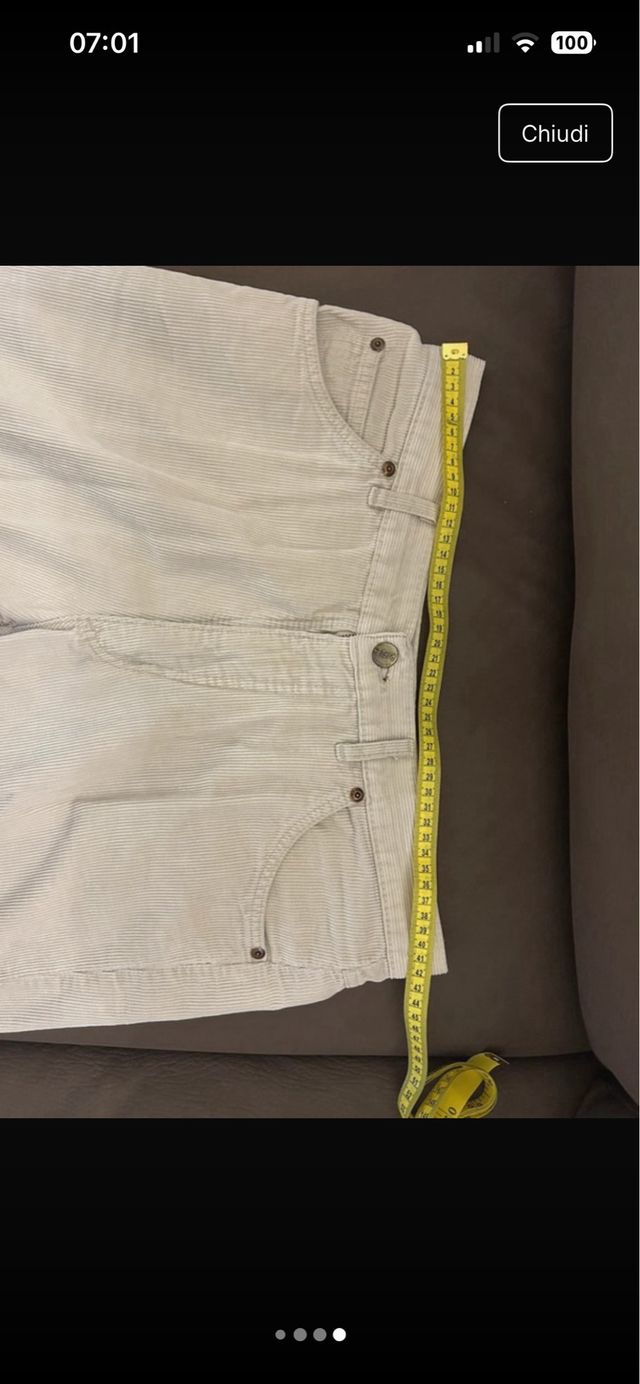 Pantaloni velluto a coste Rifle beige