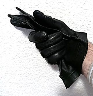 GUANTES MILITARES DE PIEL CUERO SIN FORRO PIEL