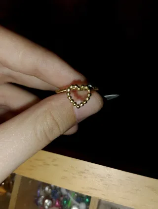 Anillo Corazón Oro Talla 17