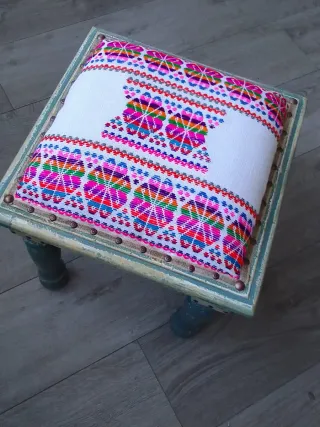 Taburete vintage madera