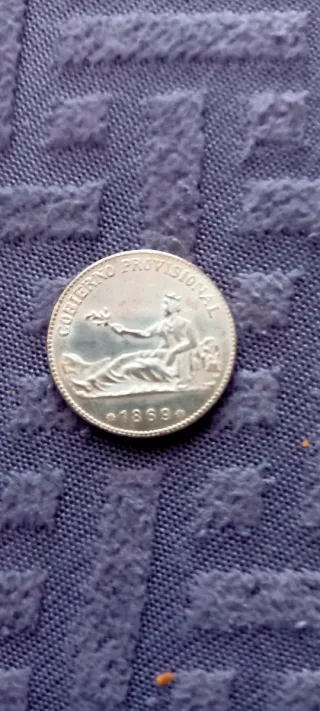 Moneda 1 Peseta 1869 Gobierno Provisional