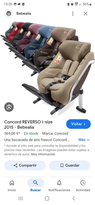 OFERTA SOLO HOY  Silla coche Concord Reverso Iplus