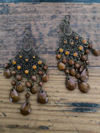 Conjunto Flamenco: Collar,Pendientes, Flor,peineta