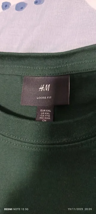 Camiseta H&M Verde Talla XXL