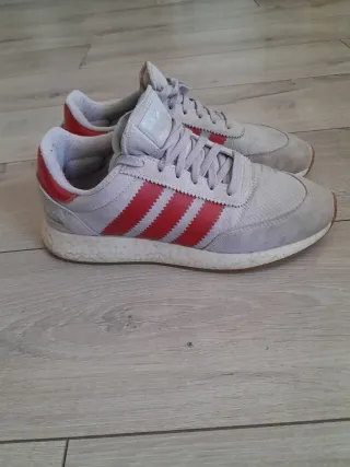 Zapatillas Adidas Gris y Rojo Talla 42.5