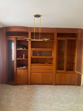 Vitrina Comedor Grande Madera y Cristal