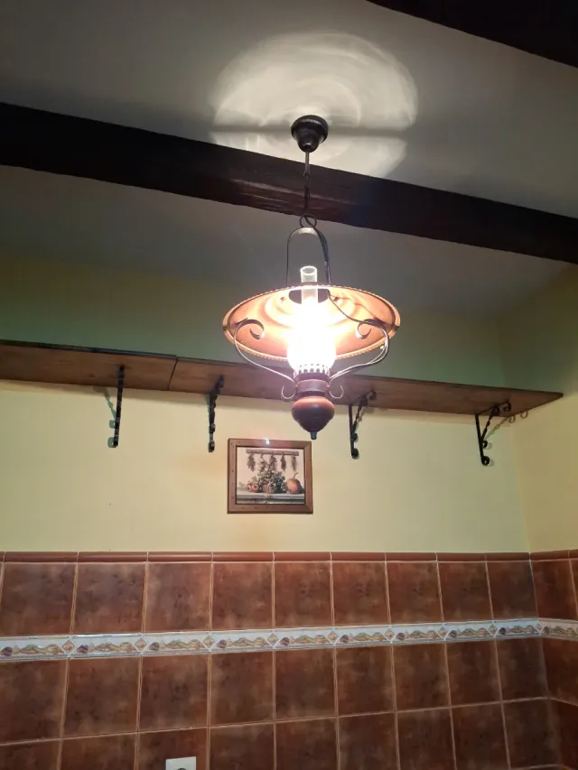 Lámpara de techo rústica