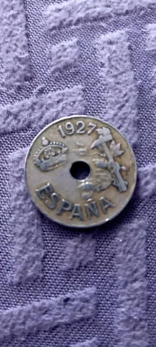 Moneda 25 céntimos España 1927