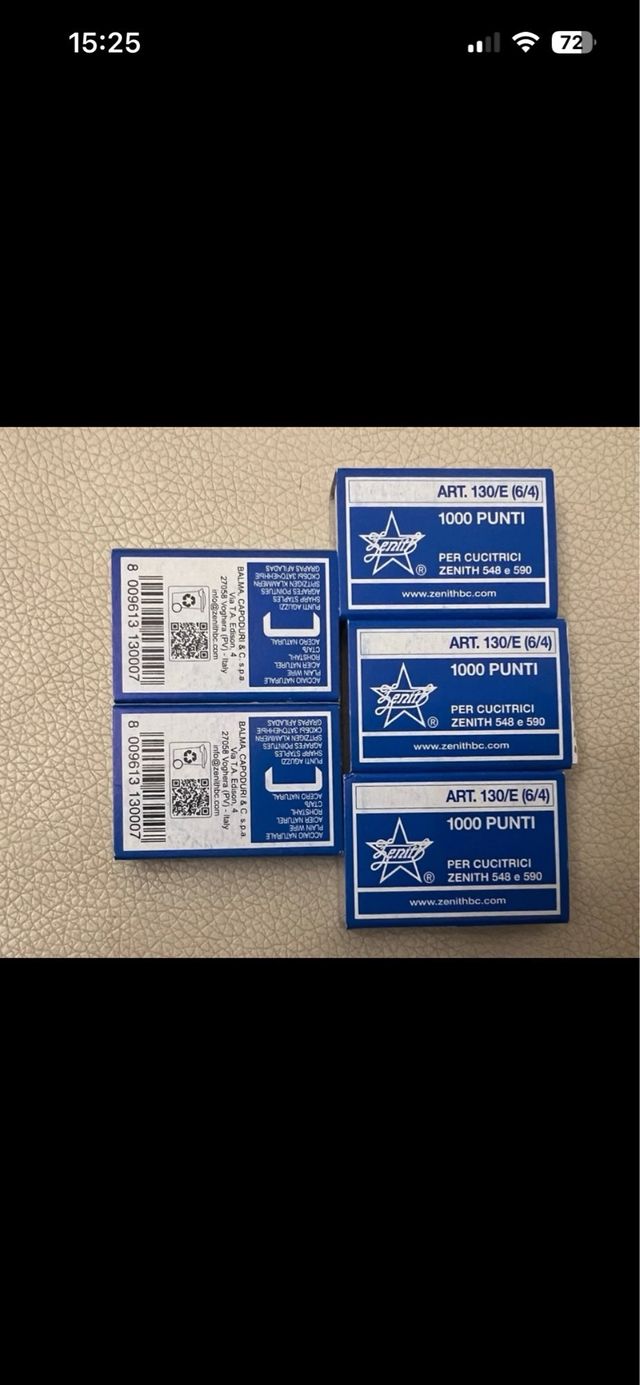 SET Zenith Pinzatrice, Levapunti e 5 scatole Punti