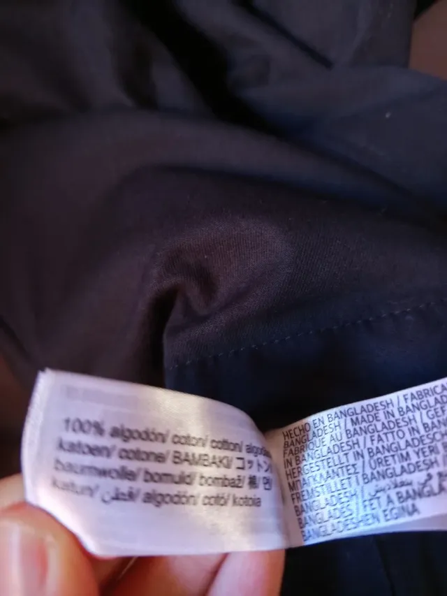 Camisa Negra Bershka Cremallera Talla L