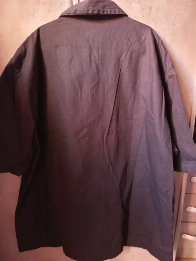 Camisa Negra Bershka Cremallera Talla L