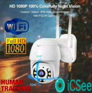2 Telecamere Wi-Fi HD 1080p cam ptz icsee