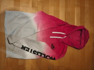Sudadera Hollister Degradada Rosa y Blanca Talla S