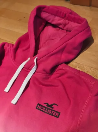 Sudadera Hollister Degradada Rosa y Blanca Talla S