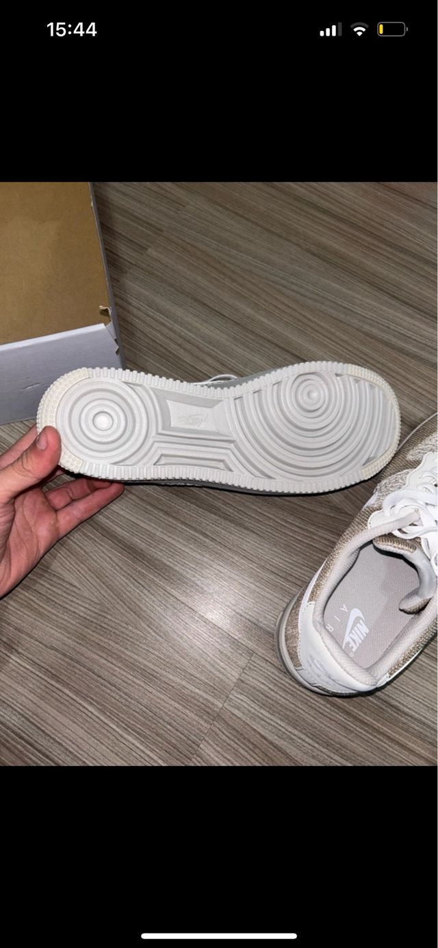 Nike Force 1 Flyknit 2.0 Beige/Blanco