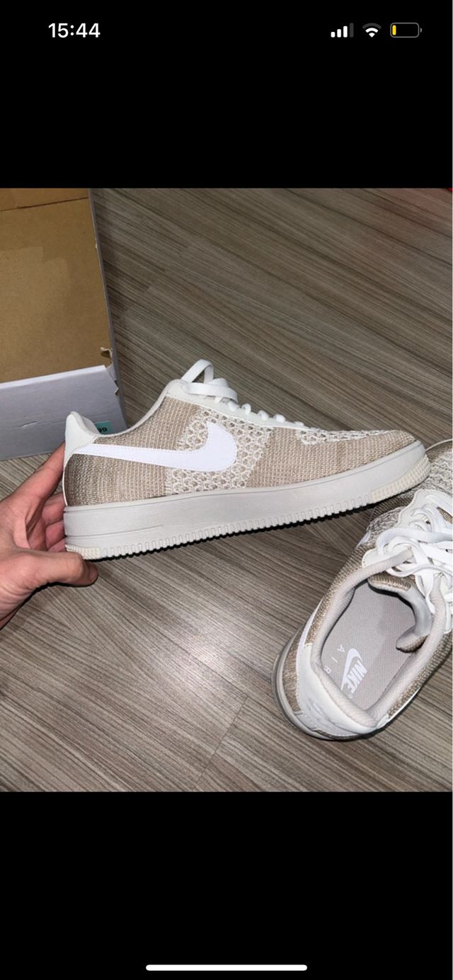 Nike Force 1 Flyknit 2.0 Beige/Blanco