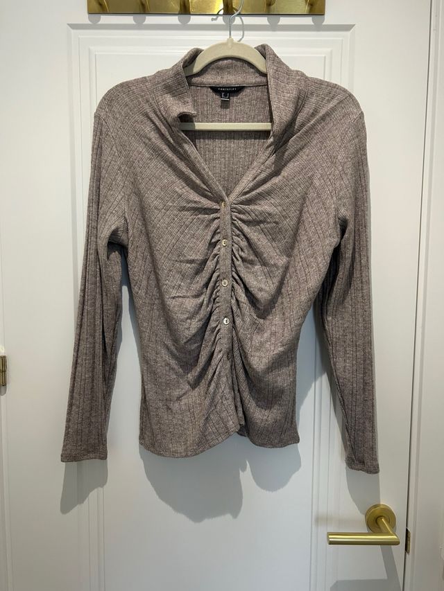 Camiseta Cortefiel punto fruncido delantero