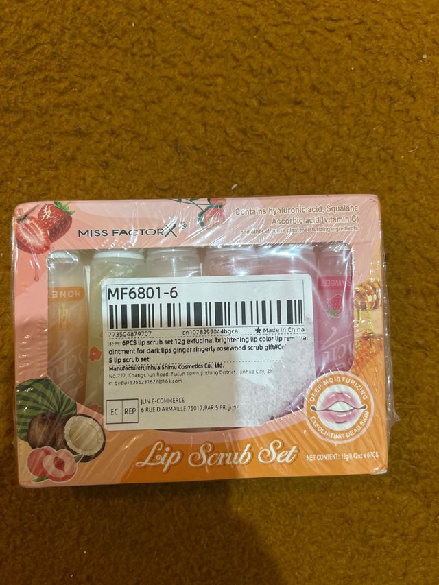 MISS FACTOR Set Exfoliante Labios 6pz