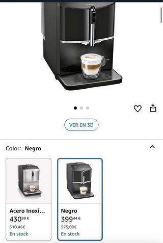 Cafetera superautomática Siemens EQ300