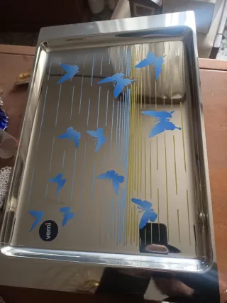 Vassoio acciaio inox alta qualità con disegno