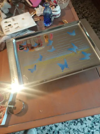 Vassoio acciaio inox alta qualità con disegno