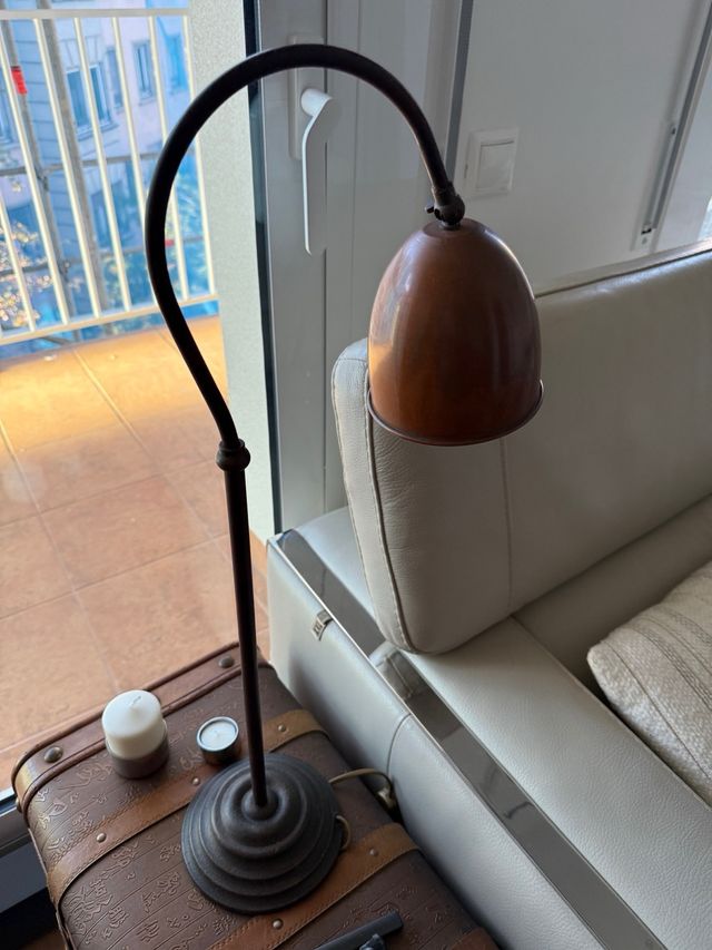 Lámpara Escritorio Vintage Metal Madera