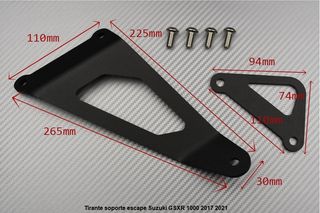 Tirante soporte escape Suzuki GSXR 1000 2017 2021