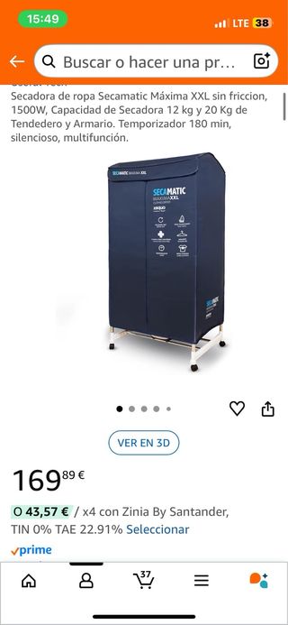 Secadora de ropa Secamatic MaximaXXL plegable