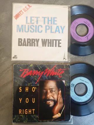 Barry White lote de 6 singles vinilo 7" 45 rpm