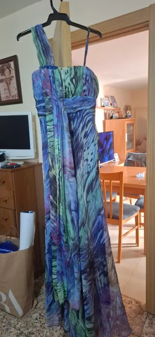 Vestido largo estampado