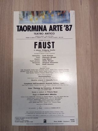 Locandina Taormina Arte '87 Teatro Antico