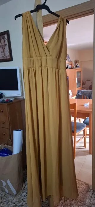 Vestido largo amarillo
