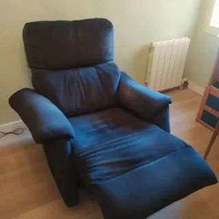 Sillón reclinable tela negro