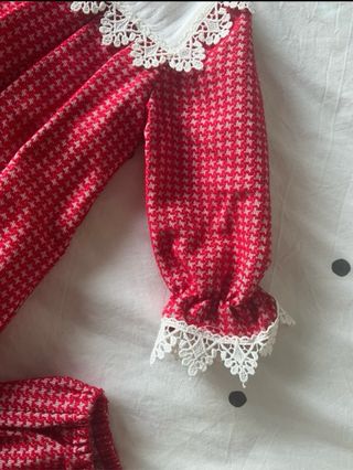 Conjunto Vestido y Braguita Bebé Niña Rojo