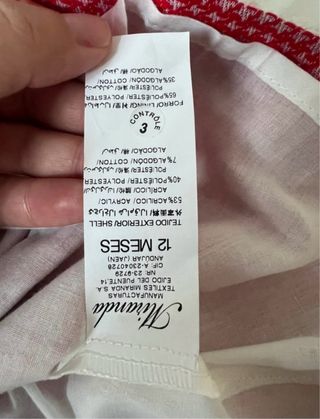 Conjunto Vestido y Braguita Bebé Niña Rojo