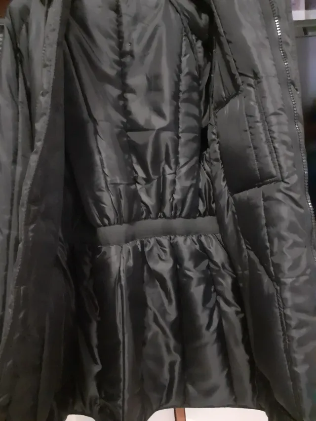 Giubbino lungo uomo nero