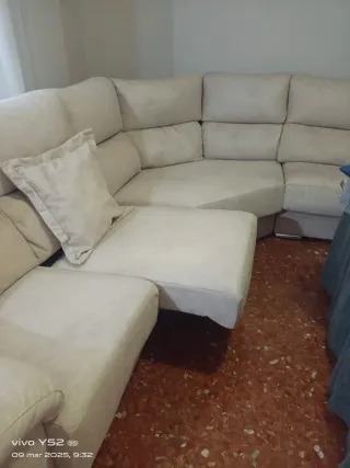 Sofá modular beige 210x210cm y90 de ancho