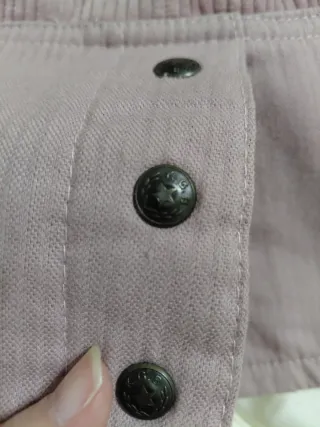 Gonna corta rosa vintage velluto a coste