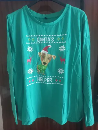 Camiseta Navidad Perro Talla L