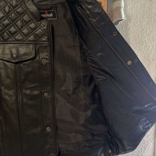 Chaleco de cuero moto talla L