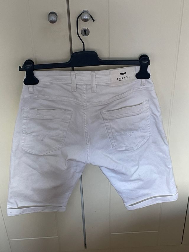 Pantalón Vaquero Corto Blanco