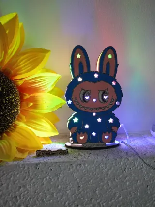 Lampada Labubu legno piccola