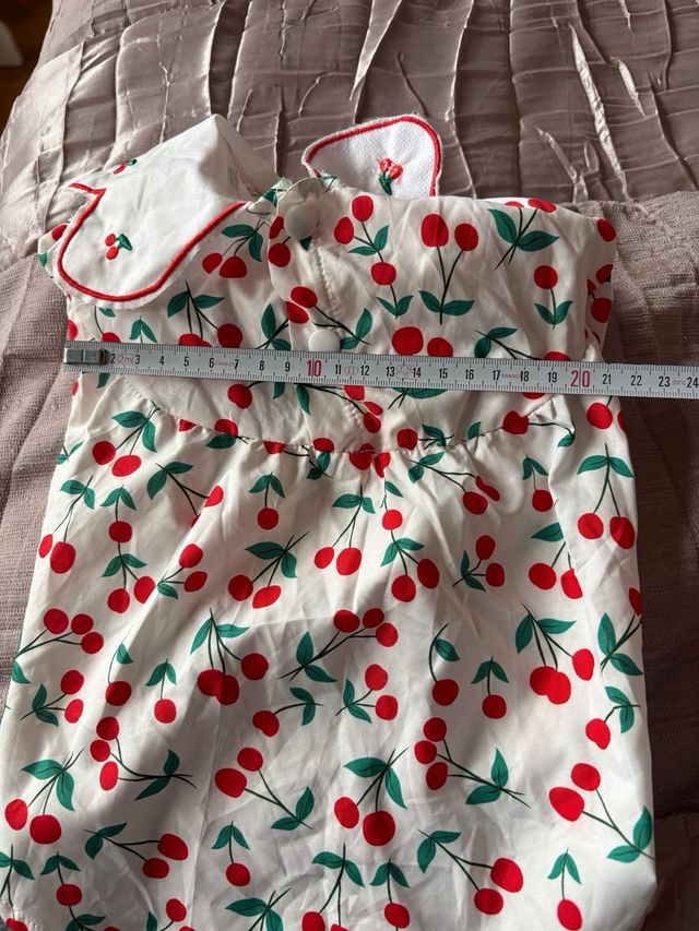 Camicia per cane con stampa di ciliegie