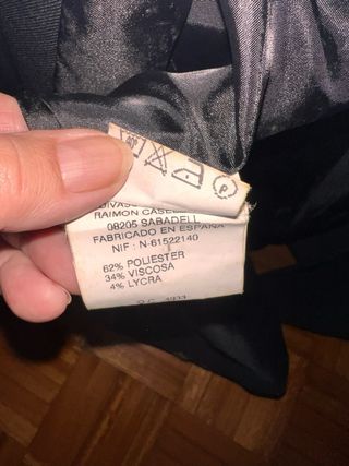 Chaqueta VIVAS Negra Talla 42.