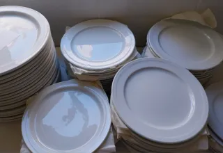 Platos Hostelería Porcelana Blanca 120unds.