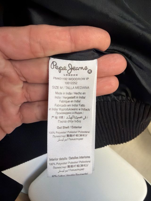 Chaqueta Bomber Pepe Jeans Negra