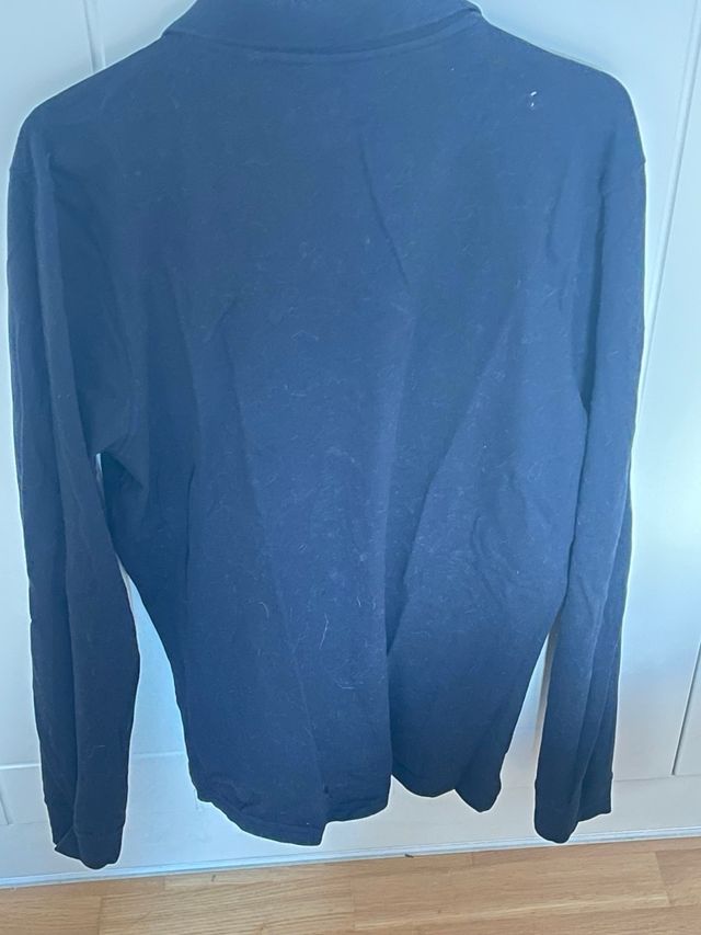 Polo Hollister manga larga negro