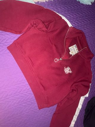 Sudadera corta SikSilk roja talla S