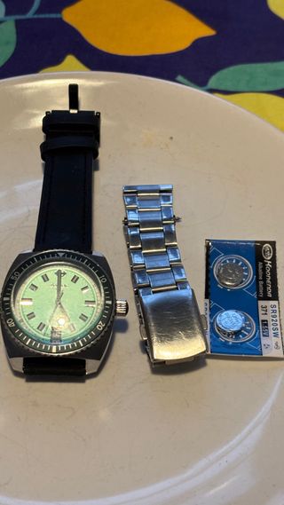 Reloj Zodiac Esfera Verde y Correa Negra