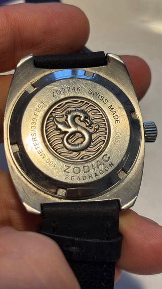 Reloj Zodiac Esfera Verde y Correa Negra